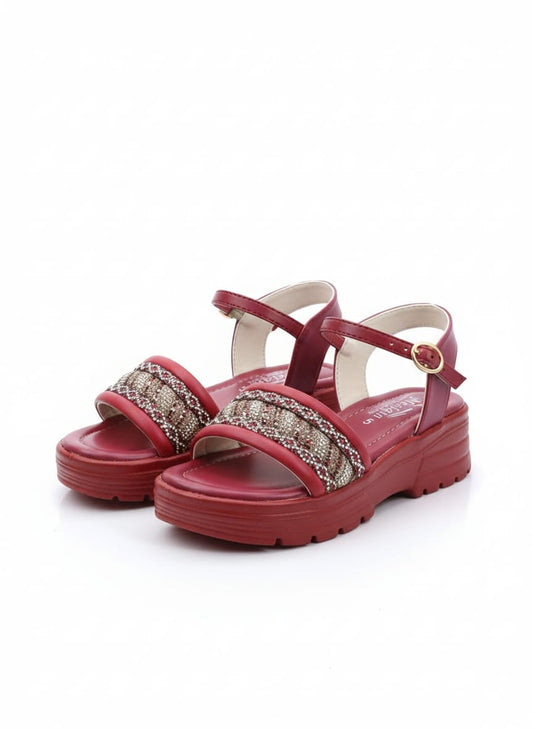 Trandline Girls 'Sparkle & Shine' Fancy Pink Platform Sandals