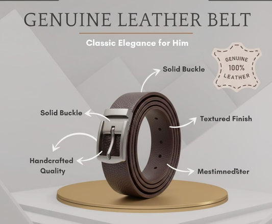 Leather Belts 2-Pack Real – Brown & Black, 38mm Width, Adjustable For Men Or Women Brown Leather Belt