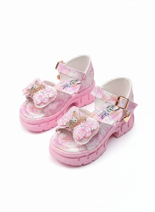 Sparkle Bow Girls Sandals | Comfortable Party & Daily Wear
