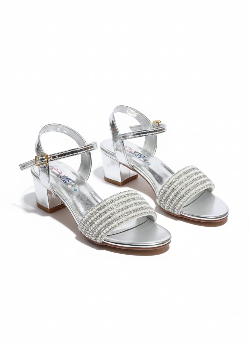 Starlight Silver Block Heels