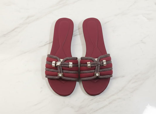 Maroon Crystal-Knot Flats