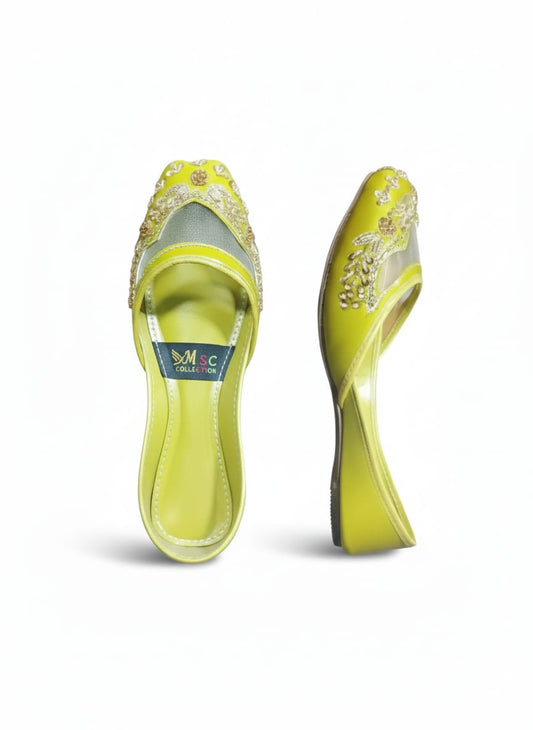 Premium Hand-Embellished Ethnic Khussa - Maroon & Silver Bridal Edition