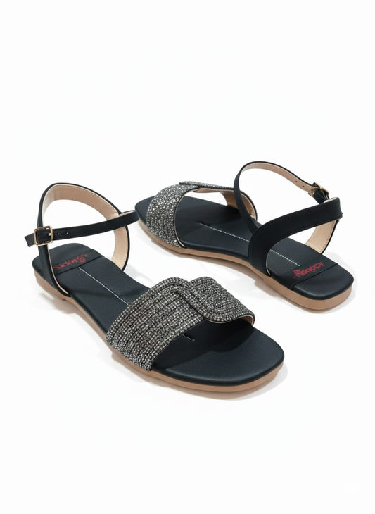 Classic Black Jewel Sandals
