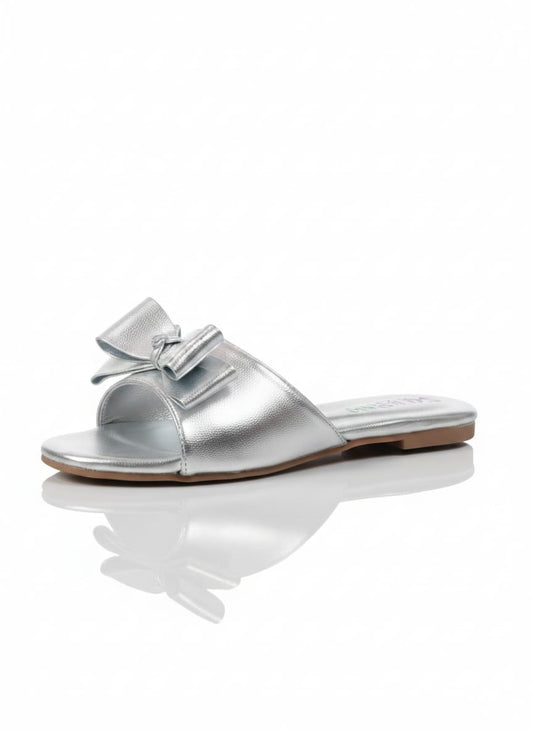 Silver Ribbon Luxe Flats
